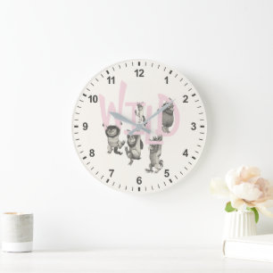Grande Horloge Ronde SAUVAGE   Wild Things et Max - Rose