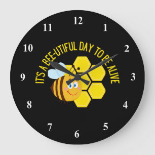 Grande Horloge Ronde Sauvez les abeilles BEE Slogan Citations Cadeaux d