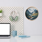 Grande Horloge Ronde Scène Blue Tan Mountain