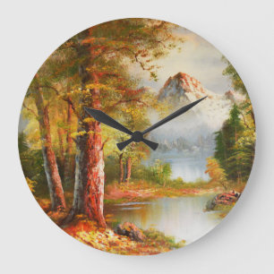 Grande Horloge Ronde Scène des montagnes et des rivières