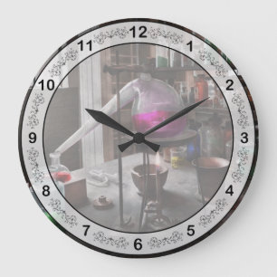 Grande Horloge Ronde Science - Chimiste - Chimie pour la médecine