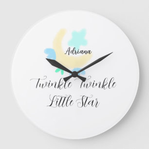 Grande Horloge Ronde scintille scintille petite étoile étoiles bleues l