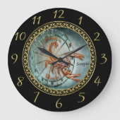 Grande Horloge Ronde Scorpio Zodiac Astrologie design (Recto)