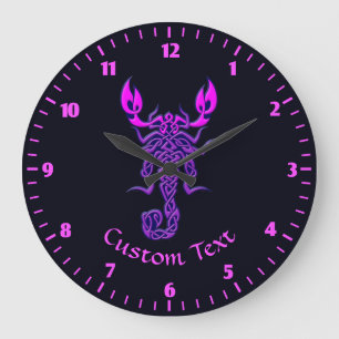 Grande Horloge Ronde Scorpion de noeud céleste pourpre
