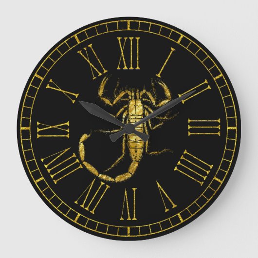 Grande Horloge Ronde Scorpion En Or (Recto)