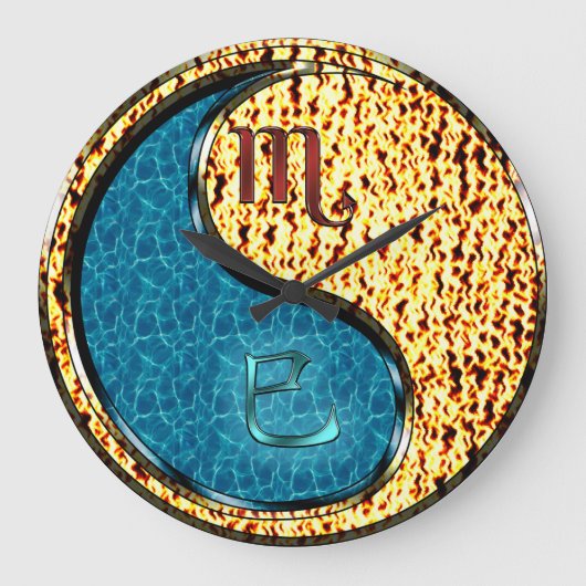 Grande Horloge Ronde Scorpion & Serpent de Feu (Recto)