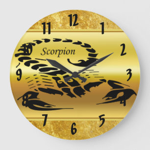 Grande Horloge Ronde scorpion venimeux or insecte très venimeux 1
