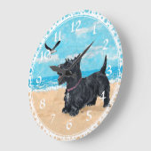 Grande Horloge Ronde Scottie Beach customisée (Angle)