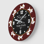 Grande Horloge Ronde Scotties On Run Personalize (Angle)