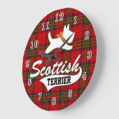 Grande Horloge Ronde Scottish Terrier (Angle)