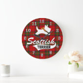 Grande Horloge Ronde Scottish Terrier (Maison)
