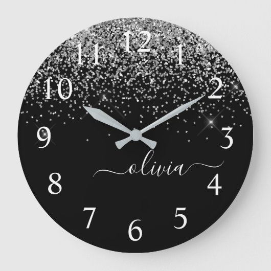 Grande Horloge Ronde Script Monogram Girly Name (Recto)