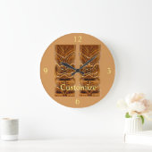 Grande Horloge Ronde Sculpture Gold Tiki Thunder_Cove (Maison)