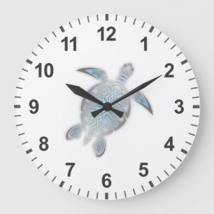Grande Horloge Ronde Sea Turtle Silver White Coastal Maritime