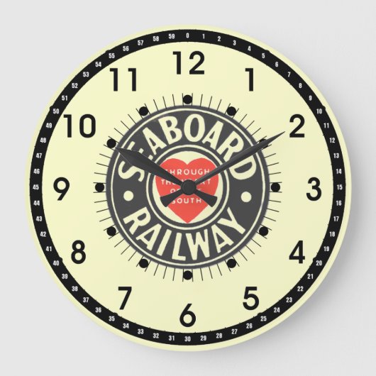 Grande Horloge Ronde Seaboard Air Line Railway Heart Logo (Recto)