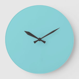 Grande Horloge Ronde Seashore Blue Personnalisé Aqua Arrière - plan Tur