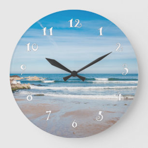 Grande Horloge Ronde Seaside landscape, beautiful wall clock