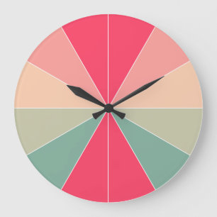 Grande Horloge Ronde Segment coloré 03