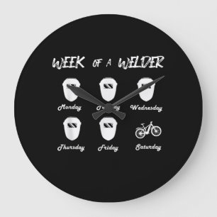 Grande Horloge Ronde Semaine d'une soudure à vélo serrurerie à vélo