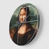 Grande Horloge Ronde Séquence Leonardo da Vinci Mona Lisa Fibonacci (Angle)