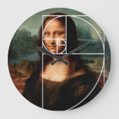 Grande Horloge Ronde Séquence Leonardo da Vinci Mona Lisa Fibonacci (Recto)