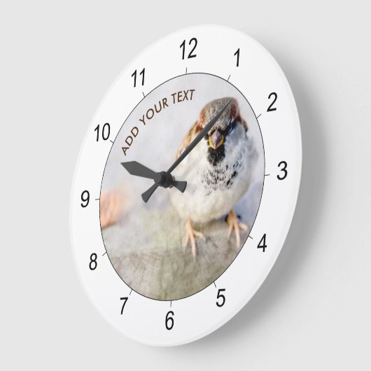 Grande Horloge Ronde Serious Sparrow (Angle)