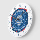 Grande Horloge Ronde Service de police Sceau de sécurité (Angle)