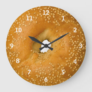 Grande Horloge Ronde Sesame Bagel Clock