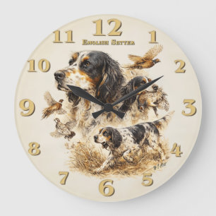 Grande Horloge Ronde Setter anglais