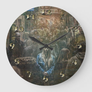 Grande Horloge Ronde Seul dans une foule