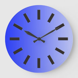 Grande Horloge Ronde SEULEMENT gradients de COULEUR - bleu royal + visa