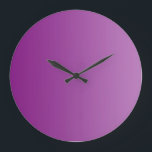 Grande Horloge Ronde SEULS gradients de COULEUR - magenta<br><div class="desc">Uniquement composition couleur par EDDA Fröhlich | Modèle : couleur arrière - plan pour votre texte ou image | Tendance : coloriez votre vie</div>