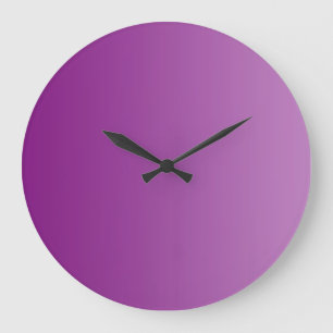 Grande Horloge Ronde SEULS gradients de COULEUR - magenta