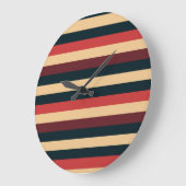 Grande Horloge Ronde Seventies Stripes (Angle)