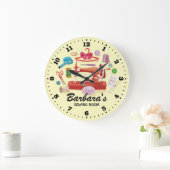 Grande Horloge Ronde Sewing Machine Personalizable Wall Clock (Maison)