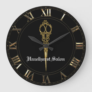 Grande Horloge Ronde Sheer Hazlehurst ciseaux anciens Timepiece