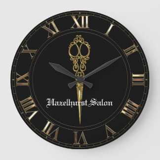 Grande Horloge Ronde Sheer Hazlehurst ciseaux anciens Timepiece