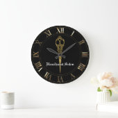 Grande Horloge Ronde Sheer Hazlehurst ciseaux anciens Timepiece (Maison)