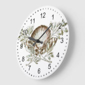 Grande Horloge Ronde Shell blanc (Angle)