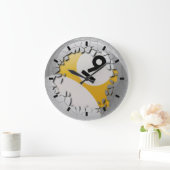 Grande Horloge Ronde Shell criqué éclatent la boule de billards du (Maison)