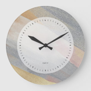 Grande Horloge Ronde Shimmering look brushstrokes