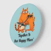 Grande Horloge Ronde Shopping Day Cat Love (Angle)