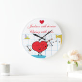 Grande Horloge Ronde Shower Love Flows: (Maison)