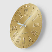 Grande Horloge Ronde Signature Wall Clock Gold (Angle)