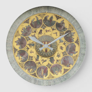 Grande Horloge Ronde Signe antique astronomique de zodiaque