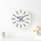 Grande Horloge Ronde Signe d'heures de buanderie (Maison)