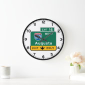 Grande Horloge Ronde SIGNE ROUTIÈRE D'Augusta, GA (Maison)