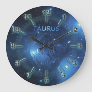 Grande Horloge Ronde Signe zodiaque de Taurus