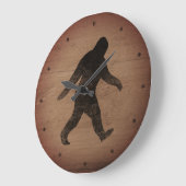 Grande Horloge Ronde Silhouette Bigfoot style rustique (Angle)