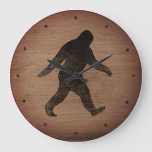Grande Horloge Ronde Silhouette Bigfoot style rustique